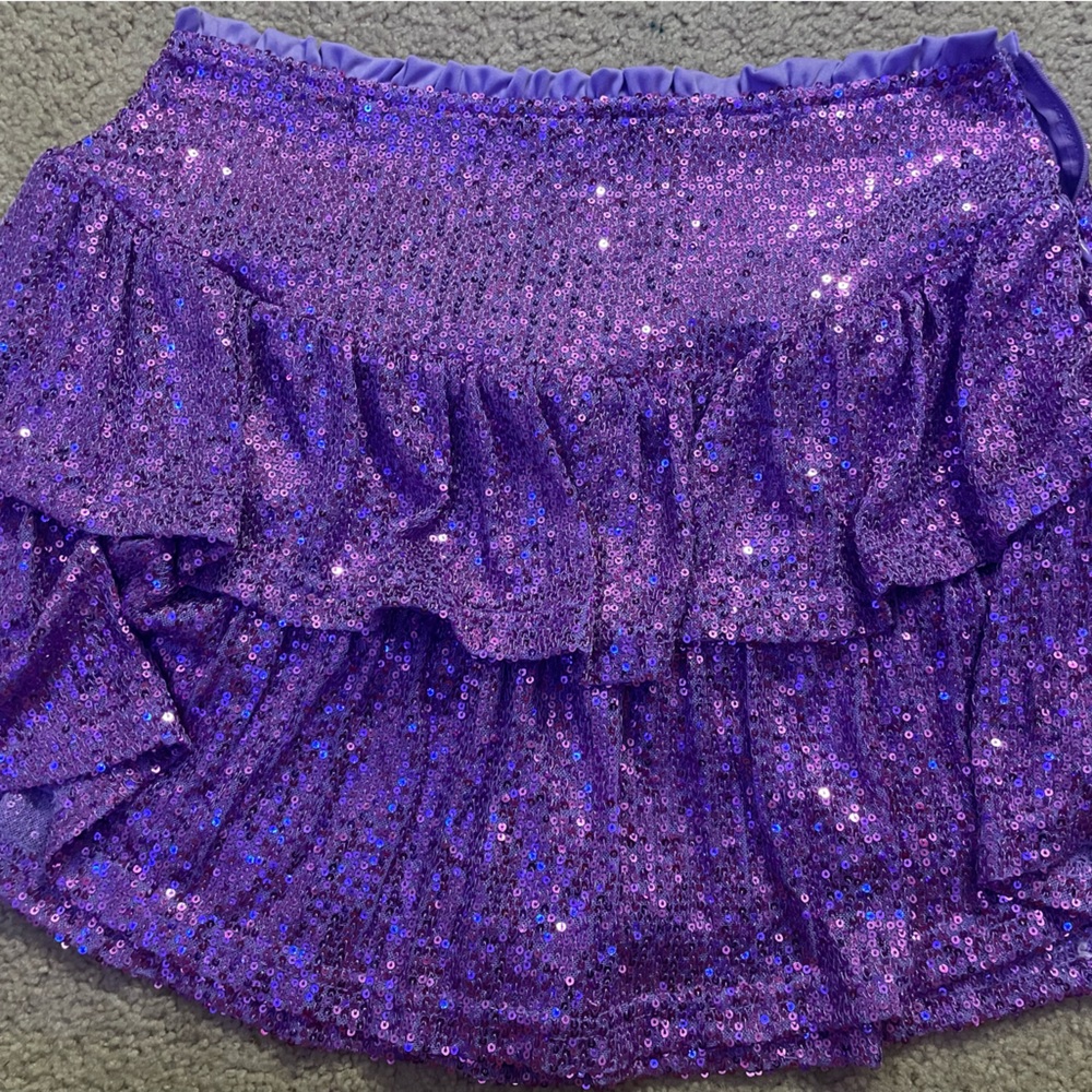 Vibrant Purple Sequin Skirt